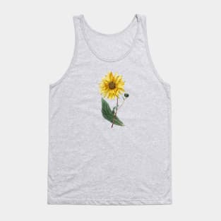 hand drawn watercolor sunflower illustration Tank Top